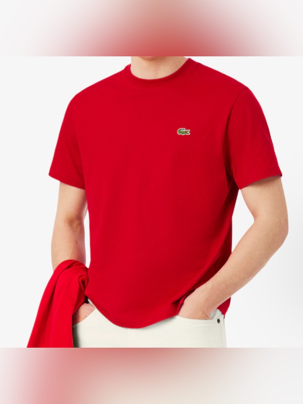 Lacoste Short Sleeve T Shirt 100% Cotton Men’s Size 3 X Red